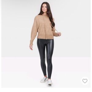 Like‎ New Assets By Spanx Faux Leather Leggings Black Size S